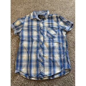 Alcott Short Sleeve Shirt Men's Size Large Plaid Button Up Pocket Casual